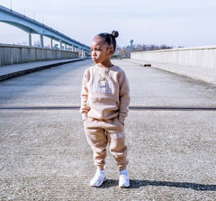 Kids Light Brown Marty Crew top